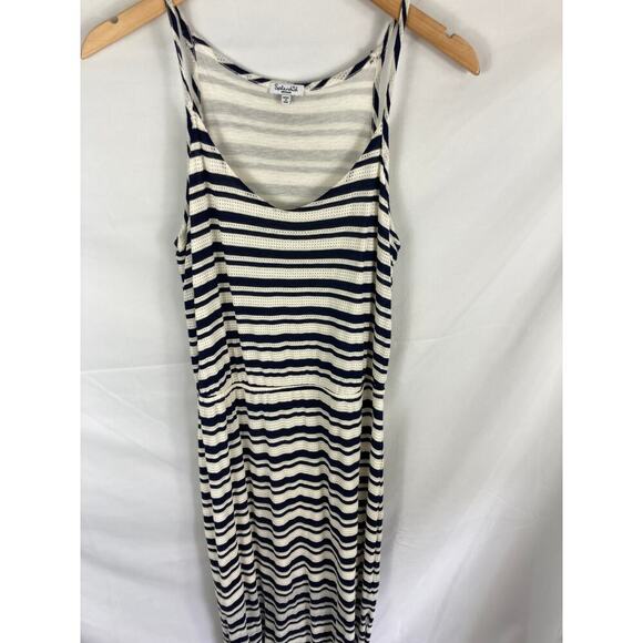 Splendid Stripe Texture Sleeveless Maxi Dress Size Medium - Picture 2 of 4